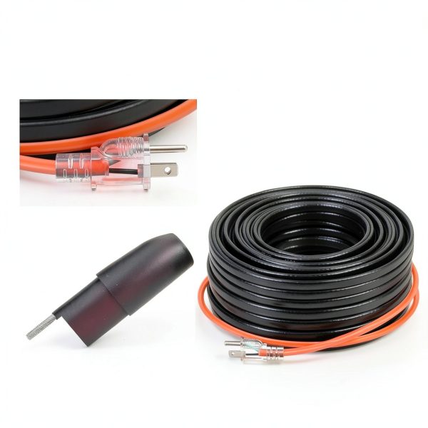 WABUPD Black Pipe Heat Cables, Copper & Plastic, 30ft-3