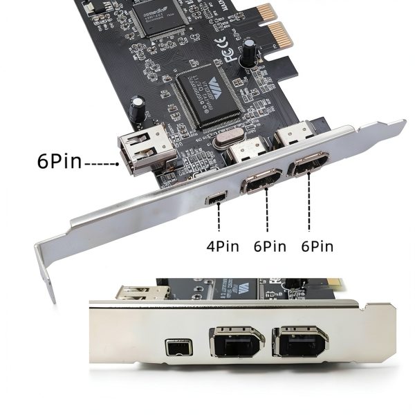 cablecc IEEE 1394 Firewire PCI Express Card 400Mbps-2