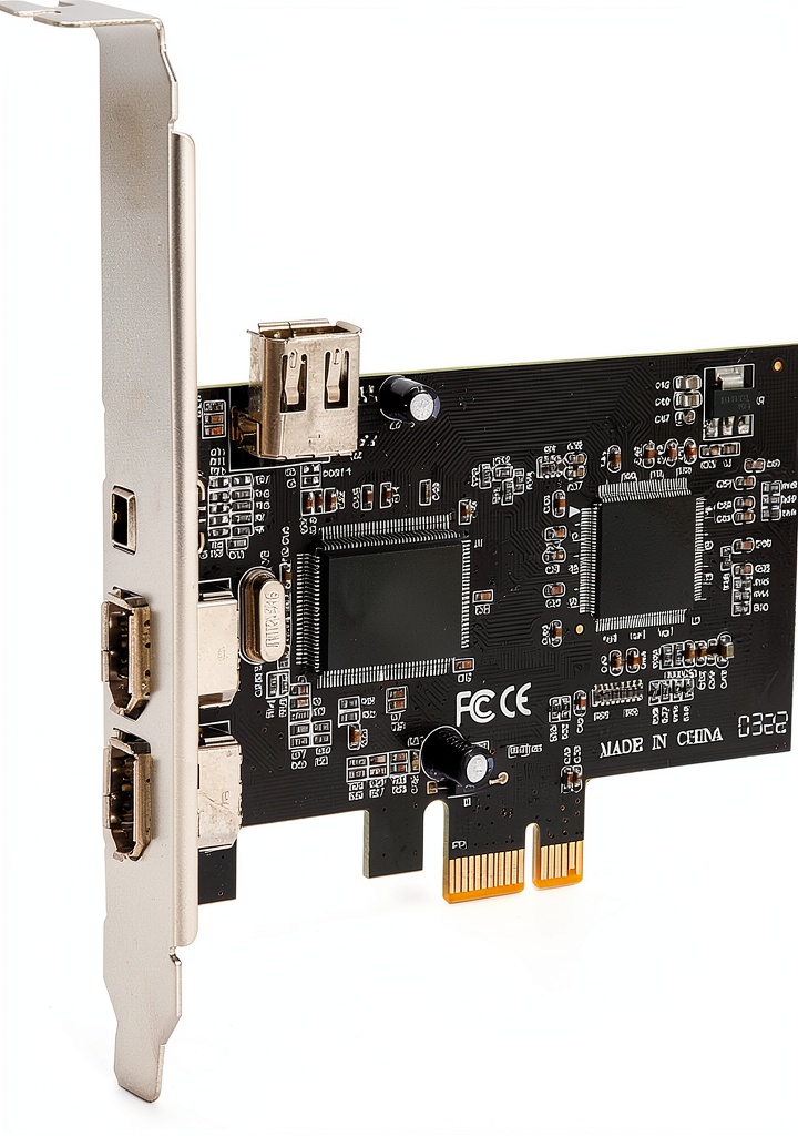 Dilwe FireWire card installed in a desktop PC