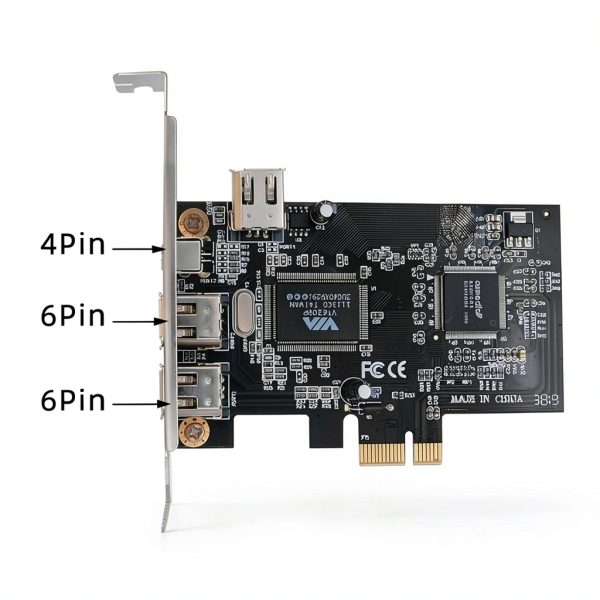 cablecc IEEE 1394 Firewire PCI Express Card 400Mbps-1