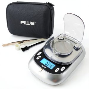 AWS-ELITE-100 Digital Milligram Scale 100g x 0.001g | High Precision Jewellery & Lab Scale with 2 Calibration Weights and Protective Case-0