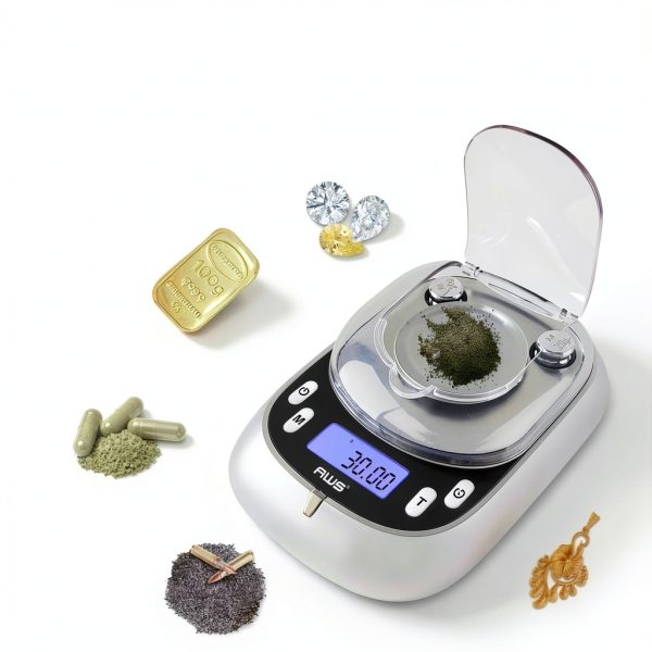 AWS-ELITE-100 Digital Milligram Scale 100g x 0.001g | High Precision Jewellery & Lab Scale with 2 Calibration Weights and Protective Case-5